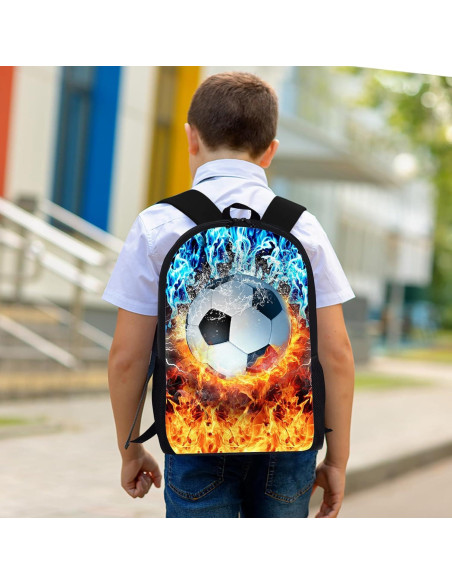 Juego de mochila de fútbol 3 piezas para niños - 43 cm
