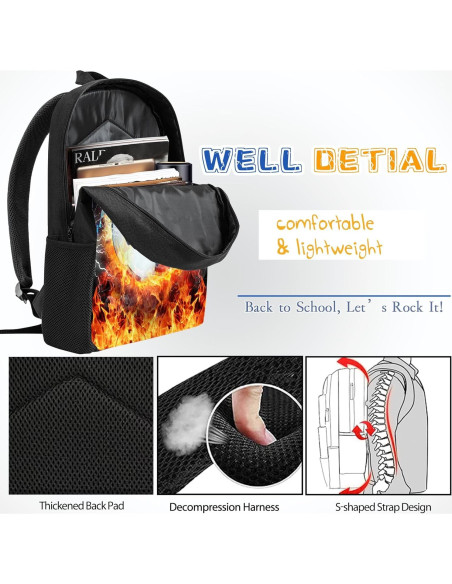 Juego de mochila de fútbol 3 piezas para niños - 43 cm