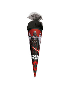 Cono Escolar Star Wars ROTH 22 cm Redondo con Cierre de Tul