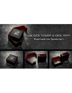 Torre de Dados Plegable AKO - Estuche de Cuero PU Rojo 2