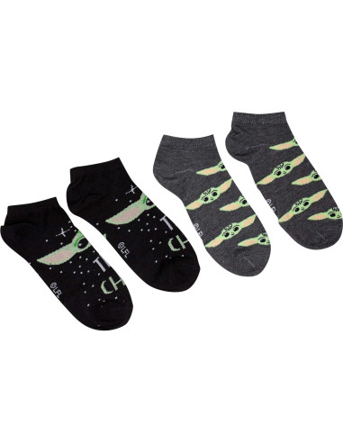 Calcetines Cortos Star Wars El Mandaloriano Baby Yoda 6 Pzas Talla 4-10