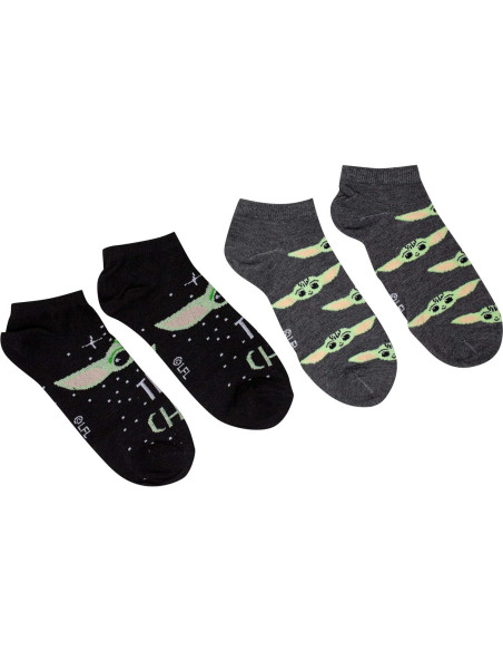 Calcetines Cortos Star Wars El Mandaloriano Baby Yoda 6 Pzas Talla 4-10