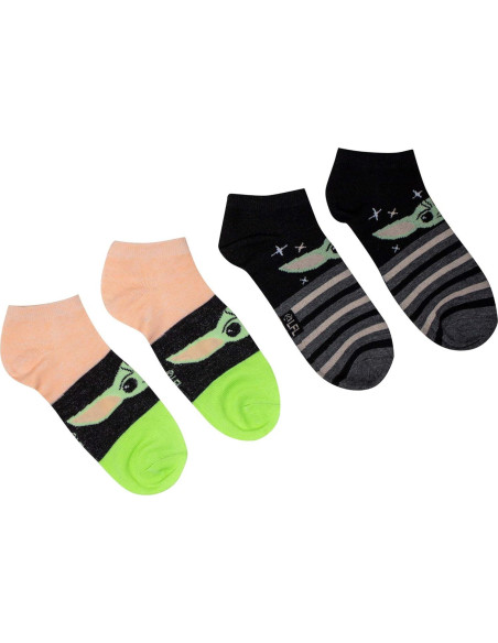 Calcetines Cortos Star Wars El Mandaloriano Baby Yoda 6 Pzas Talla 4-10