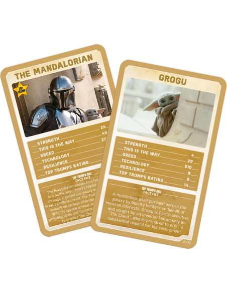 Juego de Cartas Star Wars Mandalorian Top Trumps - 2+ Jugadores