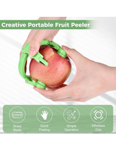 Pelador de Manzanas Nicerice Verde Ajustable y Portátil 2