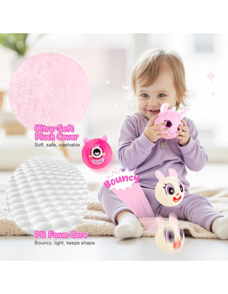 ZOOJOY 3 Pelotas de Felpa Rebotadoras para Niños 7.62 cm