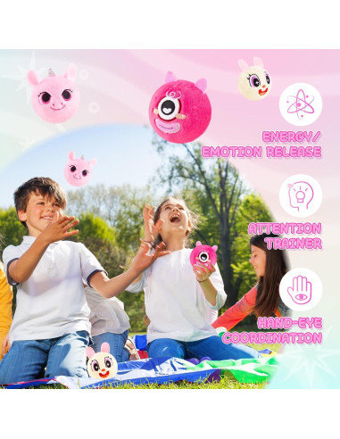 ZOOJOY 3 Pelotas de Felpa Rebotadoras para Niños 7.62 cm