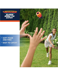 Fútbol Aerodinámico Aerobie Super Sonic Fin Catch - Azul/Naranja 2