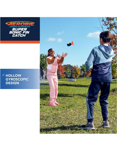 Fútbol Aerodinámico Aerobie Super Sonic Fin Catch - Azul/Naranja