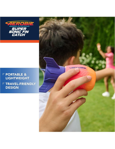 Fútbol Aerodinámico Aerobie Super Sonic Fin Catch - Azul/Naranja