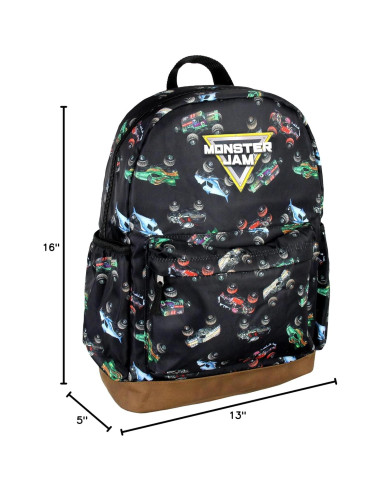 Mochila Monster Jam Intimo Dragón Zombie Grave Digger Megalodon