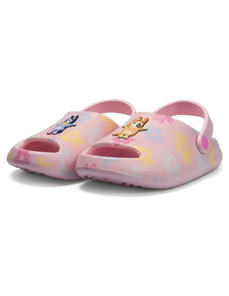 Zuecos para Niñas Pequeñas Bluey y Bingo - Rosa T.5