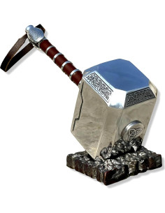 Martillo Mjolnir Thor Coleccionable 1:1 SKYNOTCH con Base 2