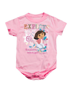 Mono Unisex Bebé Popfunk Dora La Exploradora 12 Meses Rosa