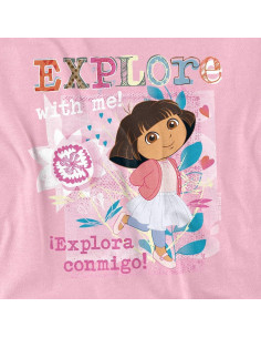 Mono Unisex Bebé Popfunk Dora La Exploradora 12 Meses Rosa 2