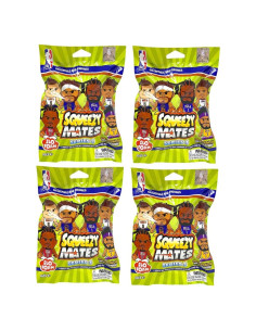 SqueezyMates NBA Serie 3 - Paquete de 4 Figuras Coleccionables