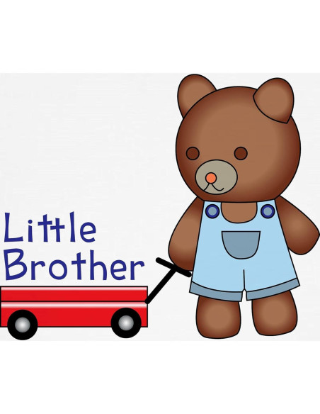 Camiseta para Perro CafePress Little Brother Bear - Algodón 100%