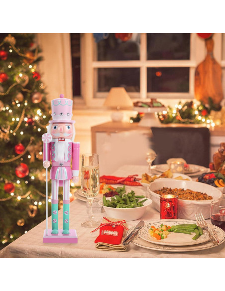 Soldado Cascanueces de Madera BESPORTBLE 38.5cm Rosa