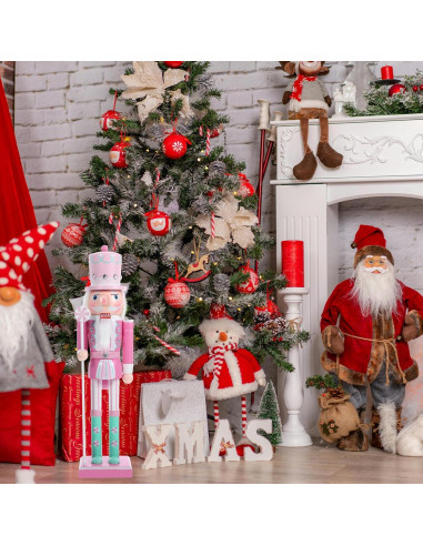 Soldado Cascanueces de Madera BESPORTBLE 38.5cm Rosa