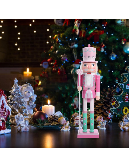 Soldado Cascanueces de Madera BESPORTBLE 38.5cm Rosa