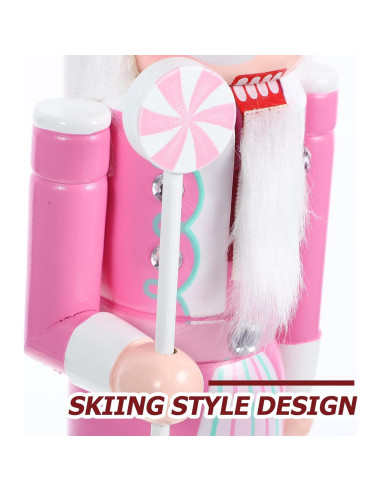 Soldado Cascanueces de Madera BESPORTBLE 38.5cm Rosa