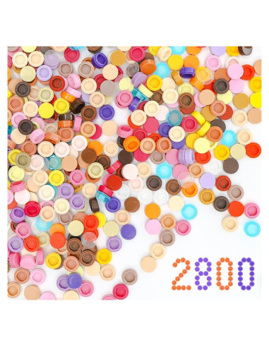 2800 Piezas Ladrillos Pixel Etarnfly 1x1 Multicolor