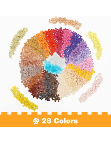 2800 Piezas Ladrillos Pixel Etarnfly 1x1 Multicolor