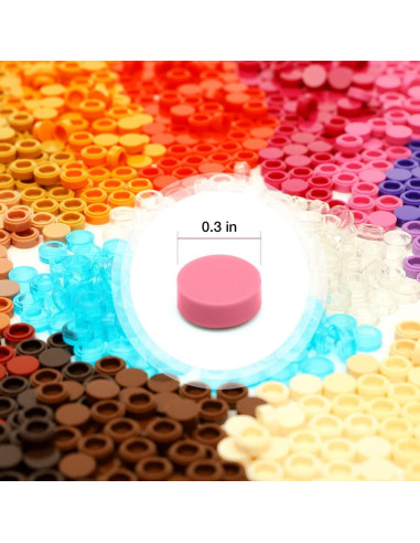 2800 Piezas Ladrillos Pixel Etarnfly 1x1 Multicolor