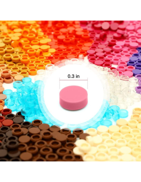 2800 Piezas Ladrillos Pixel Etarnfly 1x1 Multicolor
