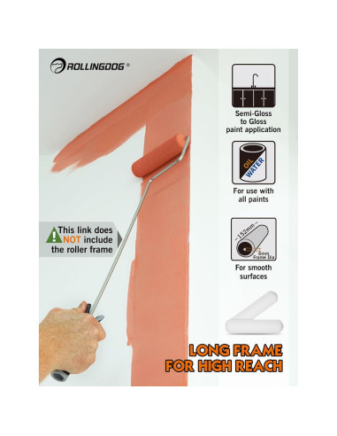 Cubiertas de Rodillo de Pintura ROLLINGDOG 15.24 cm - 10 Piezas