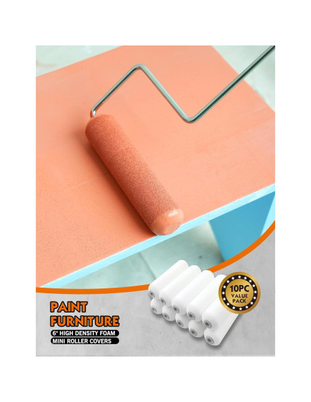 Cubiertas de Rodillo de Pintura ROLLINGDOG 15.24 cm - 10 Piezas