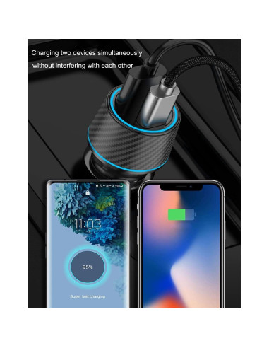 Kit Cargador Rápido 25W Tipo C Samsung Pared/Coche USB