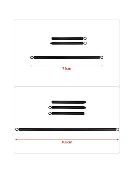 Barra de Resistencia QWORK 108cm Desmontable para Ejercicio