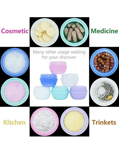 Contenedores de Aseo de Viaje VEAIDE 30 ml 6 Piezas a Prueba de Fugas