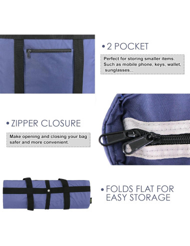 Bolsa Térmica BeeGreen Grande Aislada Impermeable Azul Marino