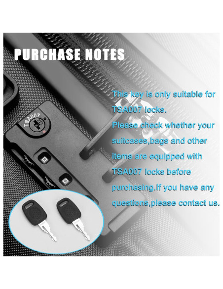 2 Llaves Maestras TSA 007 para Cerraduras de Equipaje Cogguepe