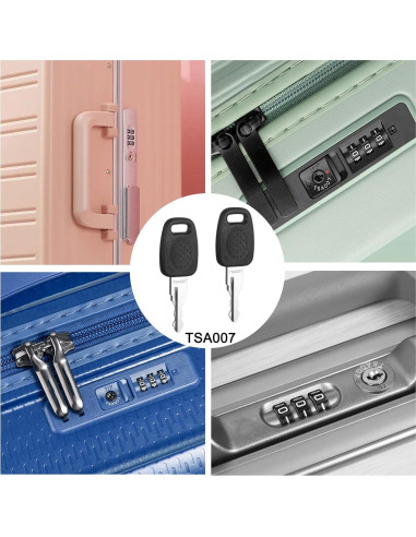 2 Llaves Maestras TSA 007 para Cerraduras de Equipaje Cogguepe