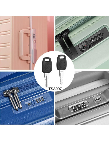 2 Llaves Maestras TSA 007 para Cerraduras de Equipaje Cogguepe