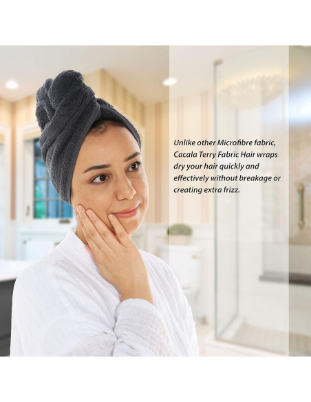 Gorro de Ducha Cacala para Mujeres - Toalla Absorbente 3 Piezas