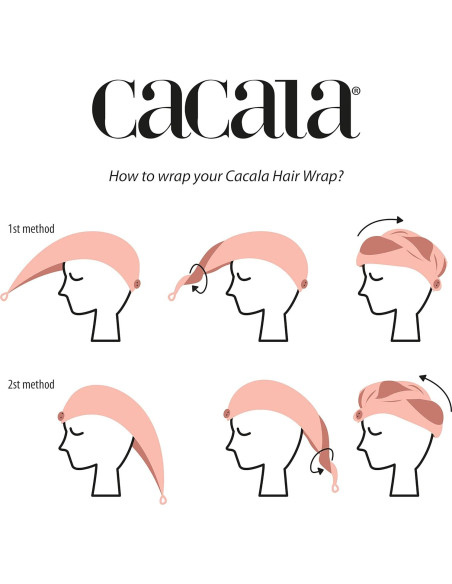 Gorro de Ducha Cacala para Mujeres - Toalla Absorbente 3 Piezas