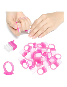 Kit de 20 Mini Cepillos de Uñas SHEERBLISS con Anillo Ajustable
