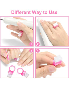 Kit de 20 Mini Cepillos de Uñas SHEERBLISS con Anillo Ajustable 2
