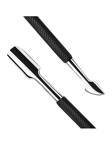 Cortador de Cutículas Blue Orchids con Empujador - Acero Inoxidable