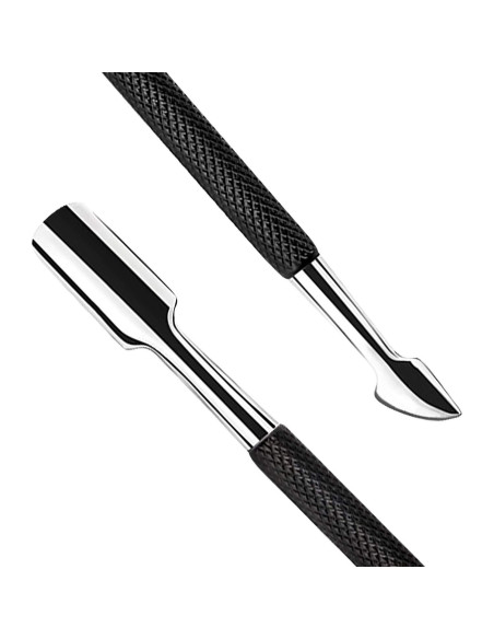 Cortador de Cutículas Blue Orchids con Empujador - Acero Inoxidable