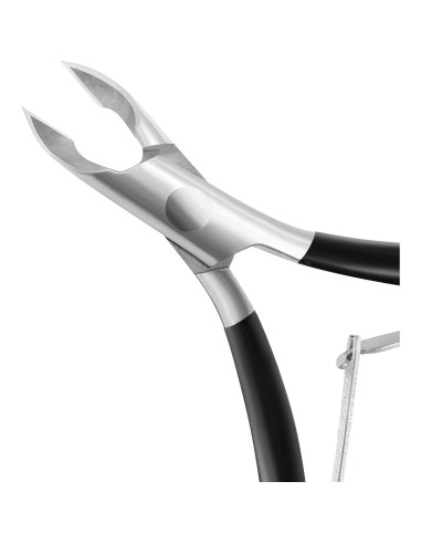 Cortador de Cutículas Blue Orchids con Empujador - Acero Inoxidable