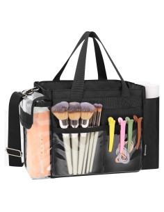 Bolsa de Maquillaje Profesional Pequeña con Divisores - Negro