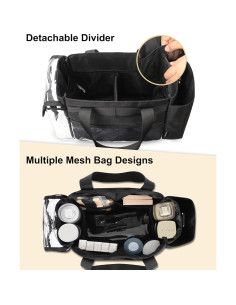 Bolsa de Maquillaje Profesional Pequeña con Divisores - Negro 2