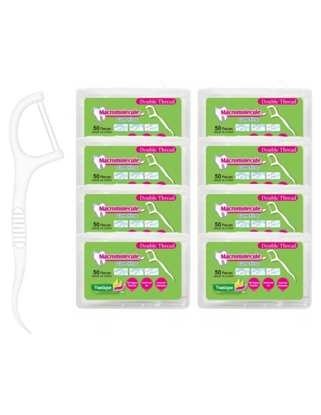 Palillos de Hilo Dental Doble Hilo KAIMAY 400 Pcs Higiene Oral