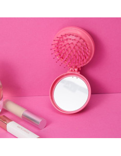 Set Espejo y Peine Plegable MINISO Barbie Rosa 15x6.6cm 2
