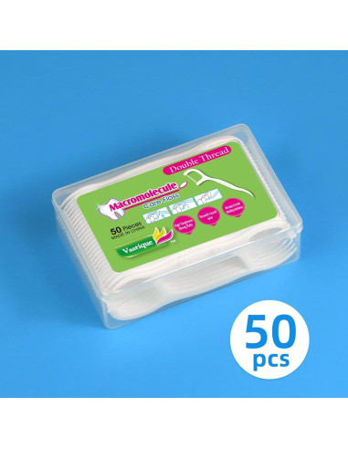 Palillos de Hilo Dental Doble Hilo KAIMAY 400 Pcs Higiene Oral